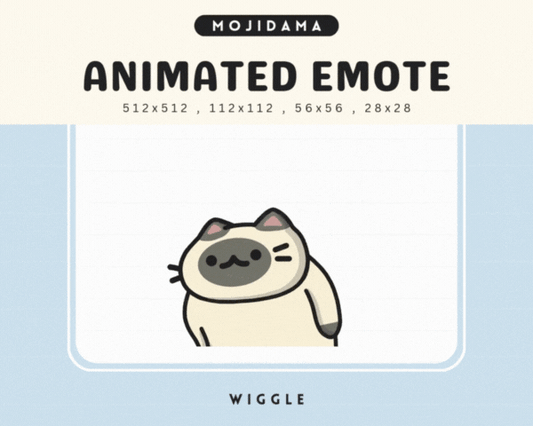 Cat Cream Black Wiggle Emotes