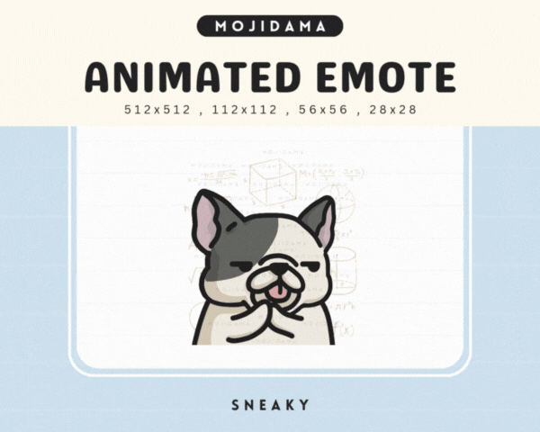 French Bulldog Sneaky Emotes