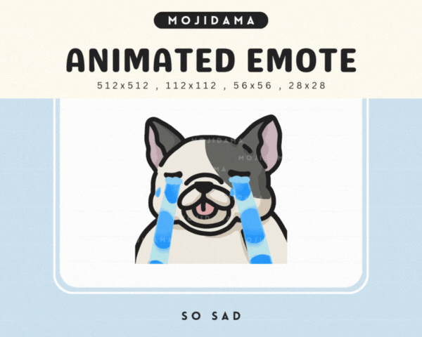 French Bulldog So Sad Emotes