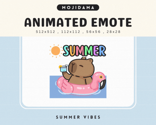 Capybara Summer Vibes Emotes