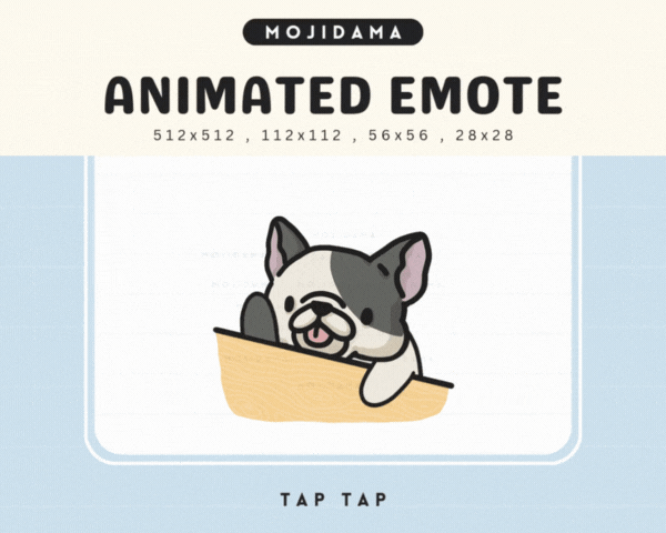 French Bulldog Tap Tap Emotes