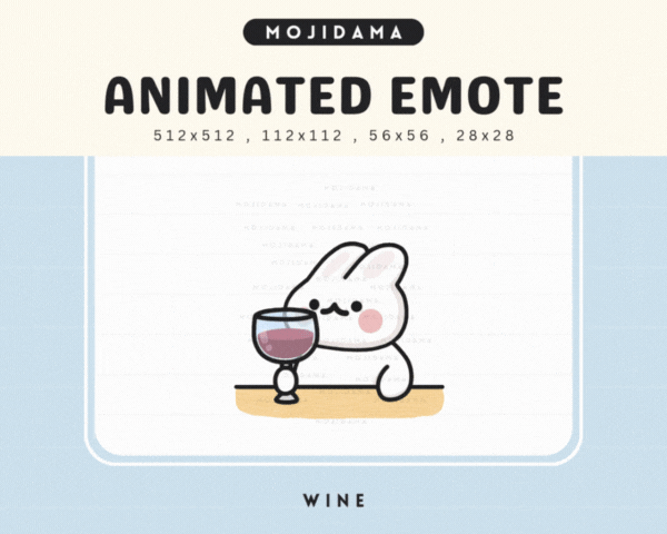 Bunny Wine Emotes