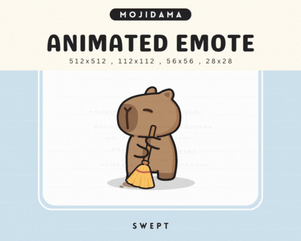 Capybara Broom Emotes