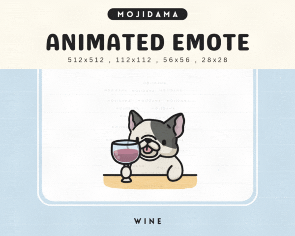 French Bulldog Wine Emotes