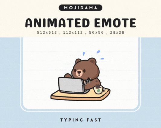 Bear Typing Fast Emotes