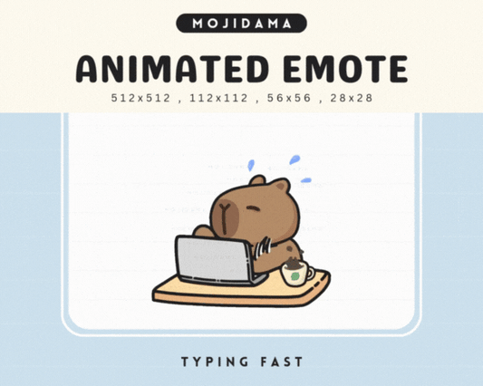 Capybara Typing Fast Emotes