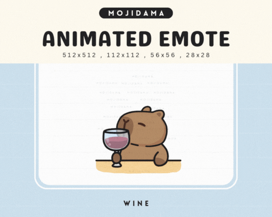 Capybara Wine Emotes