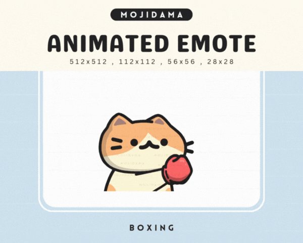 Cat Orange Cream Boxing Emotes