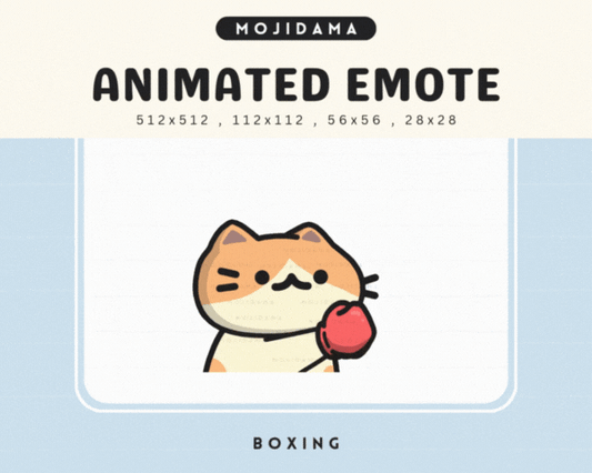 Cat Orange Cream Boxing Emotes