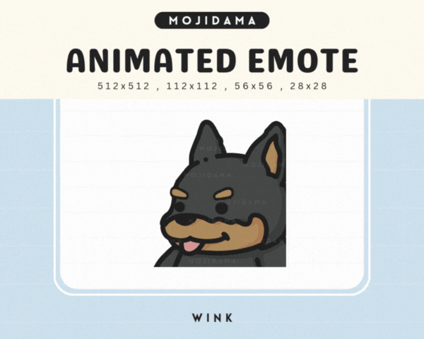 Doberman Wink Emotes