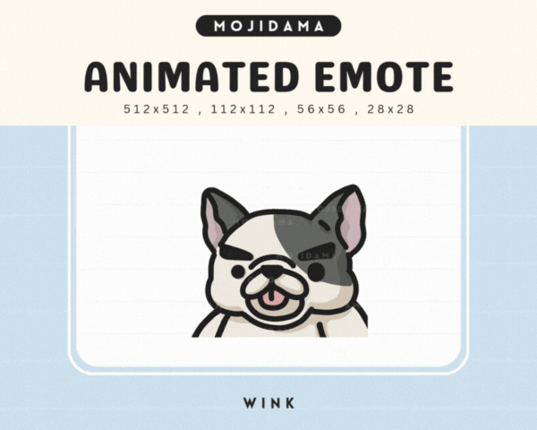 French Bulldog Wink Emotes