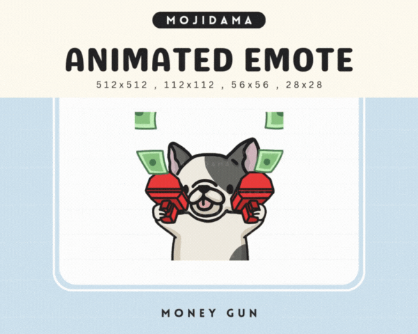 French Bulldog Money Gun Emotes