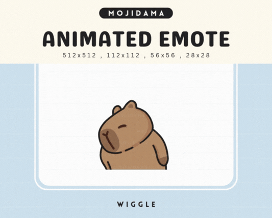 Capybara Wiggle Emotes
