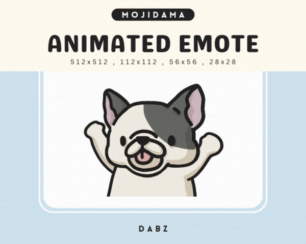 French Bulldog Dabz Emotes