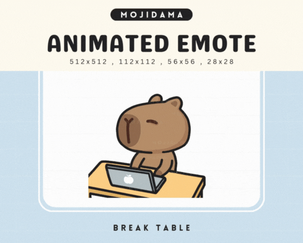 Capybara Break Table Emotes