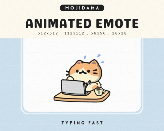 Cat Orange Cream Typing Fast Emotes
