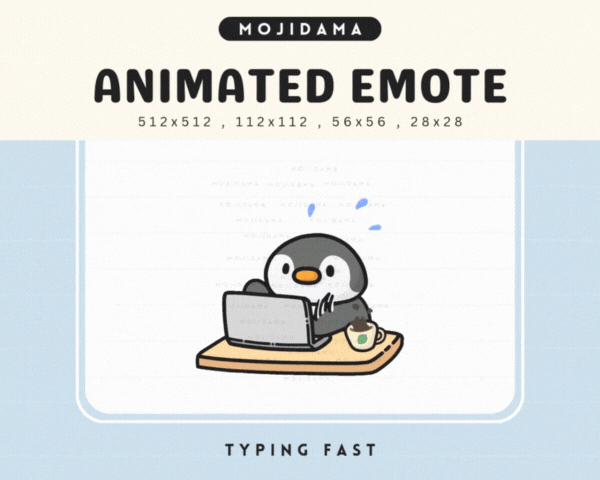 Penguin Typing Fast Emotes