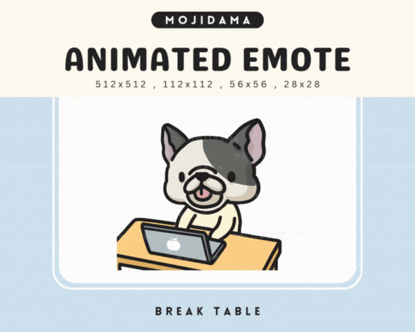 French Bulldog Break Table Emotes