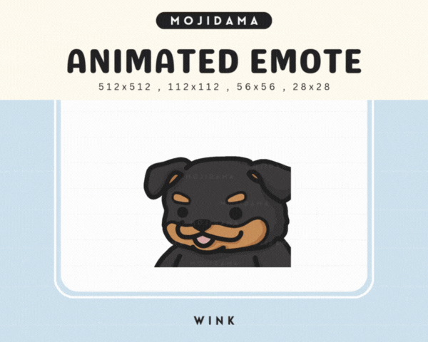 Rottweiler Wink Emotes
