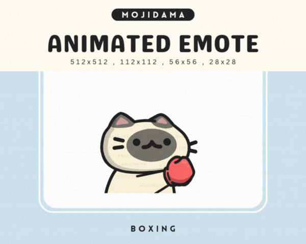 Cat Cream Black Boxing Emotes