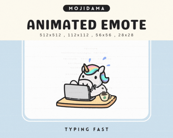 Unicorn Typing Fast Emotes
