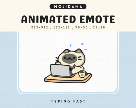 Cat Cream Black Typing Fast Emotes