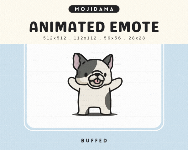 French Bulldog Buffed Emotes