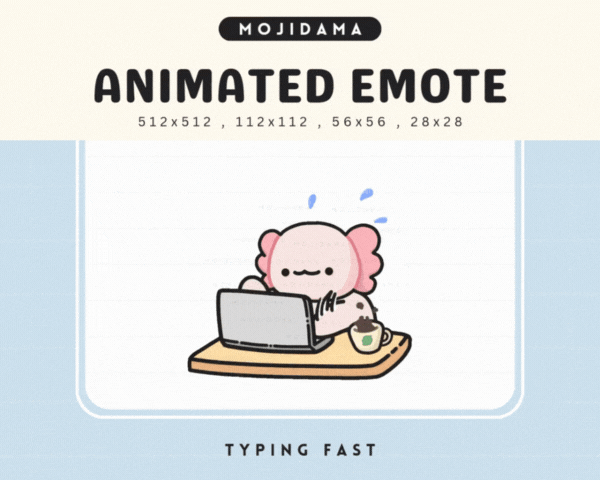 Axolotl Typing Fast Emotes