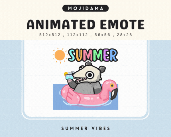 Possum Summer Vibes Emotes