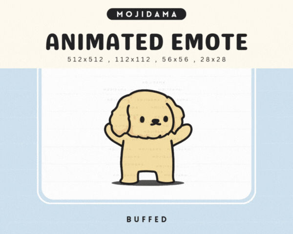 Golden Retriever Buffed Emotes
