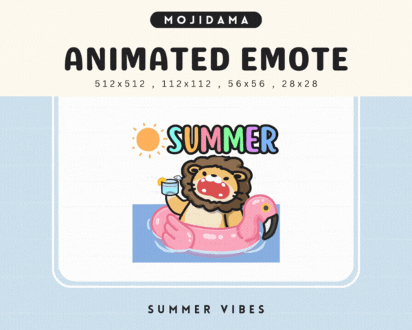 Lion Summer Vibes Emotes