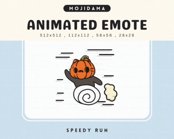 Pumpkin Cat Speedy Run Emotes