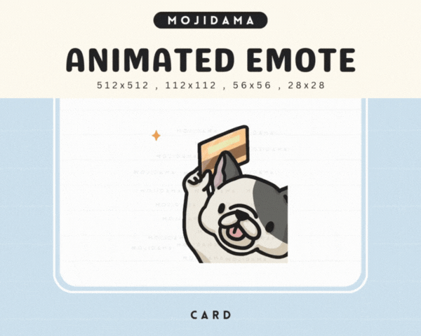 French Bulldog Card Emotes
