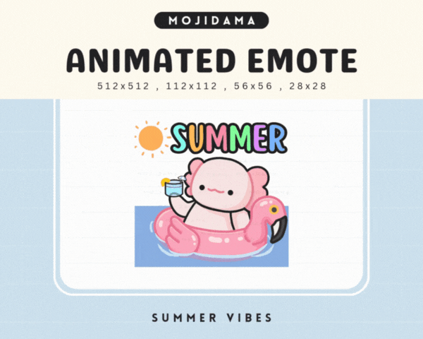 Axolotl Summer Vibes Emotes
