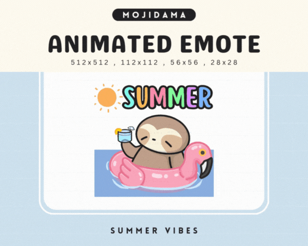 Sloth Summer Vibes Emotes