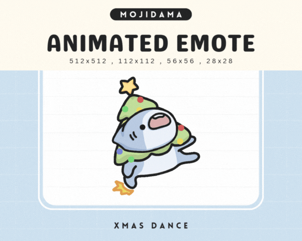 Christmas Shark Lets Go Emotes