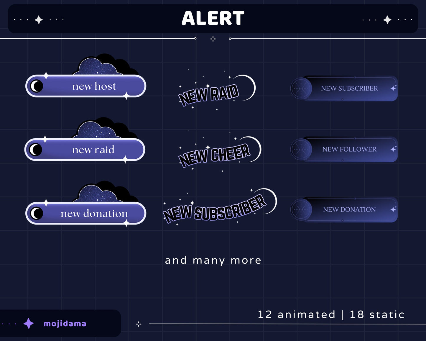 Galaxy Space Animation Stream Pack Dark Galaxy Star Animated Overlay Full Streaming Bundle Just Chatting Vtuber Friendly Emotes Panel Alerts