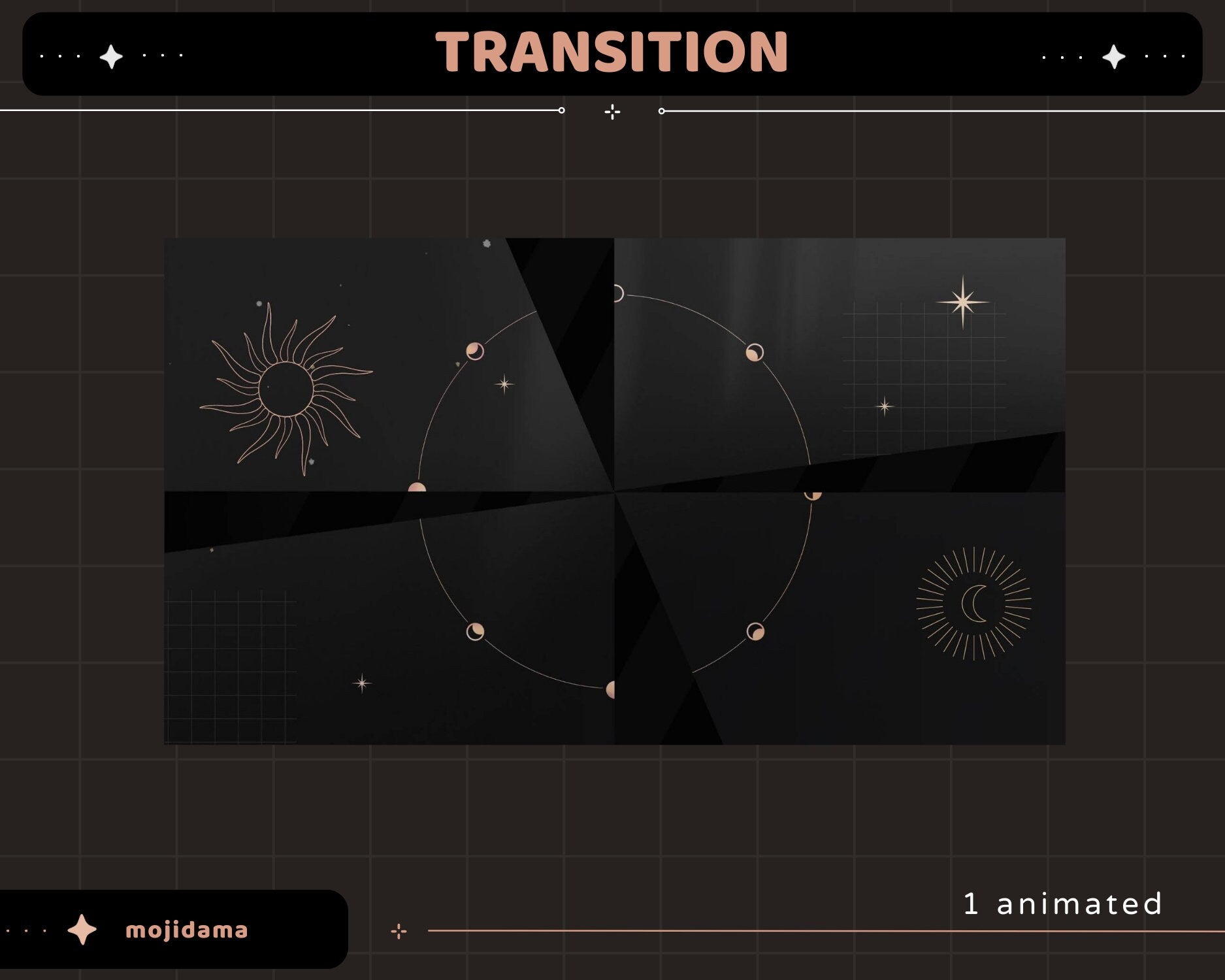 Black Space Animation Stream Pack Dark Aesthetic Star Animated Overlay Full Package Streaming Bundle Just Chatting Vtuber Friendly Emotes