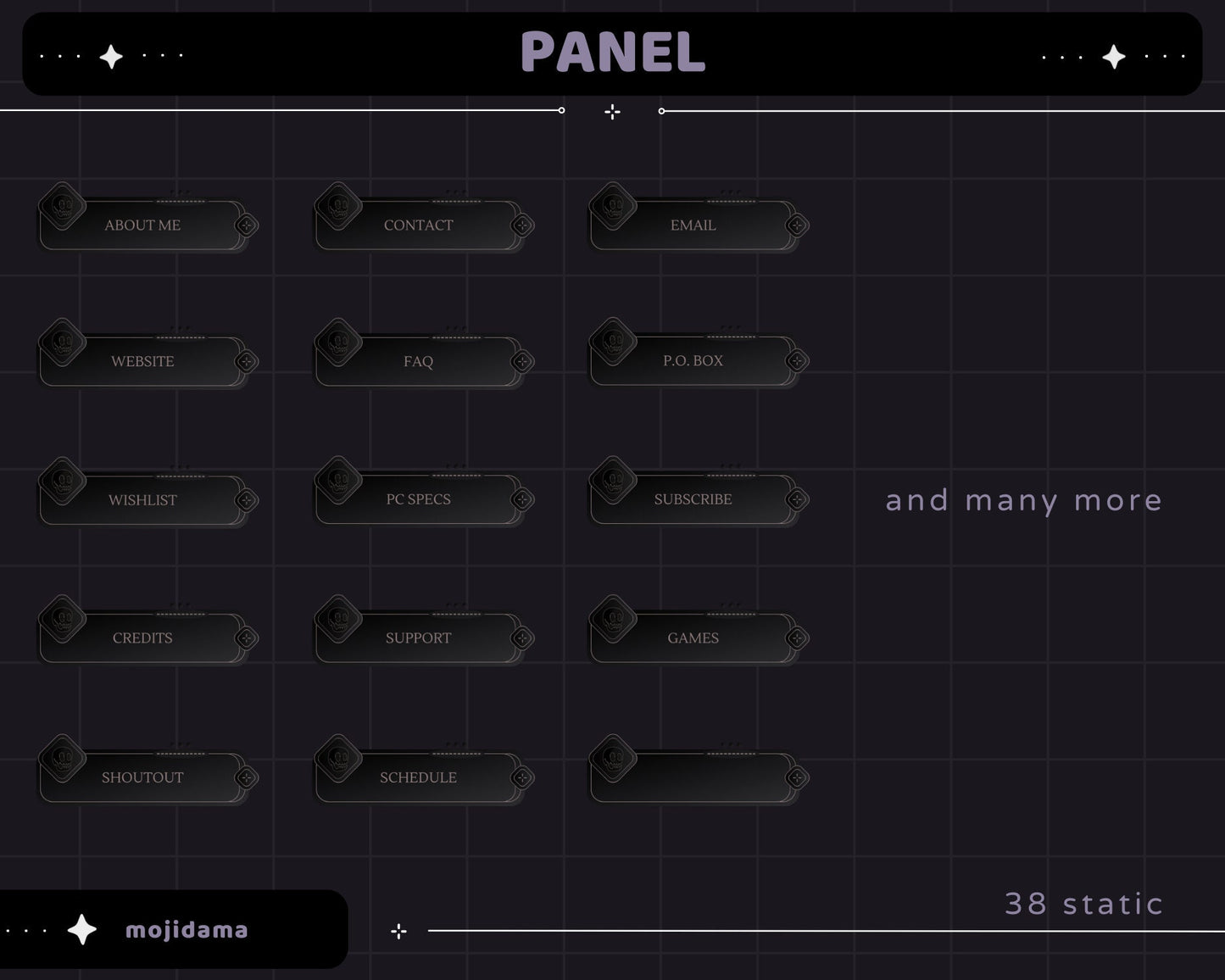 Skull Animation Stream Pack: Spooky Animated Overlay (Digital Download)