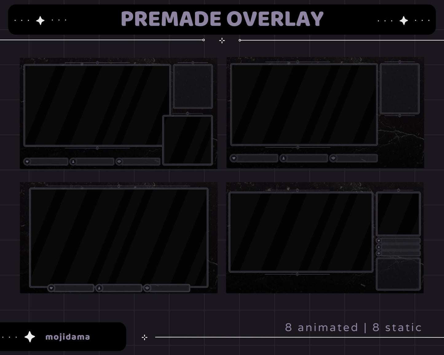 Skull Animation Stream Pack: Spooky Animated Overlay (Digital Download)