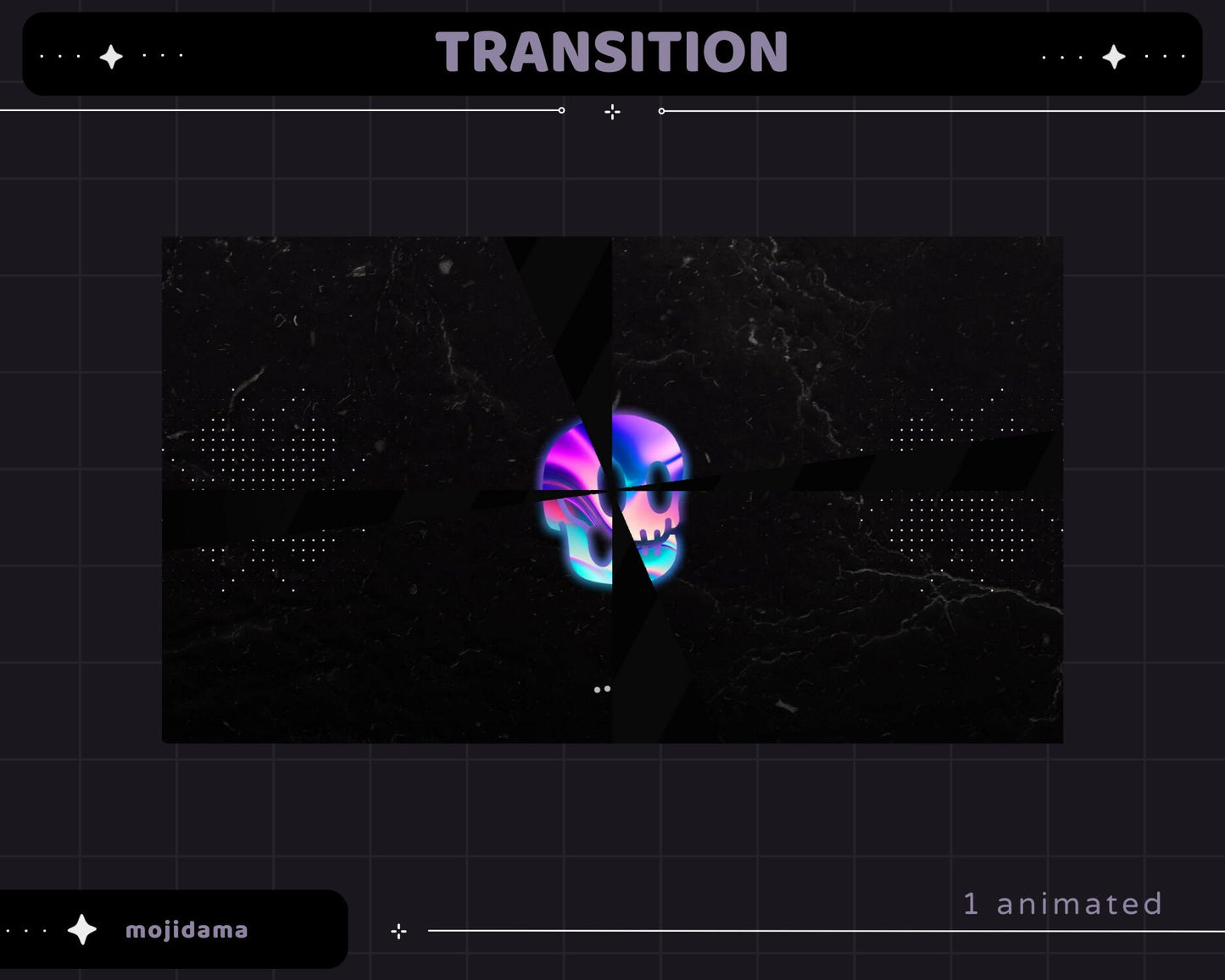Skull Animation Stream Pack: Spooky Animated Overlay (Digital Download)