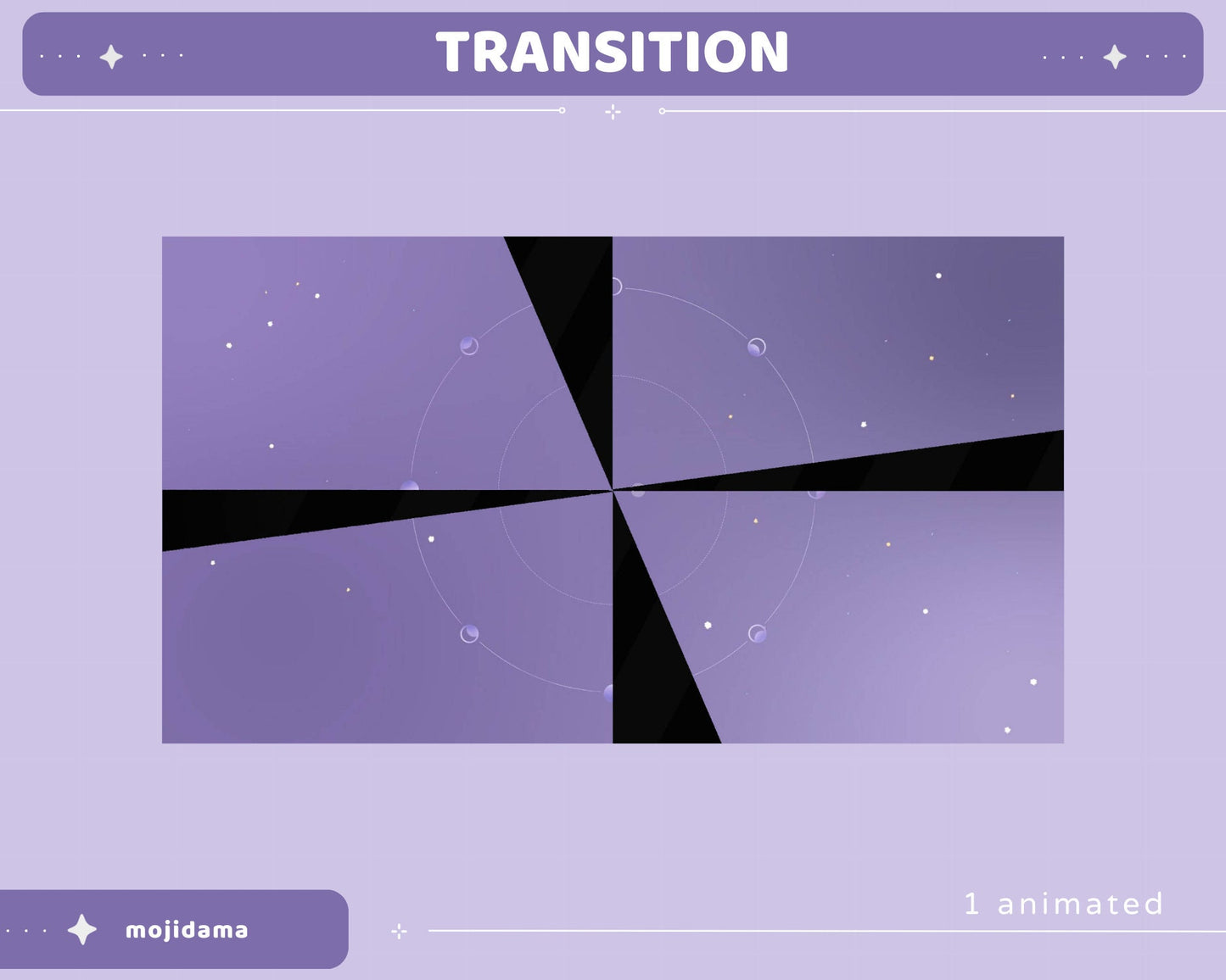 Purple Sky Animated Stream Pack: Lofi Violet Overlay, Emotes, Panels (Digital Download)
