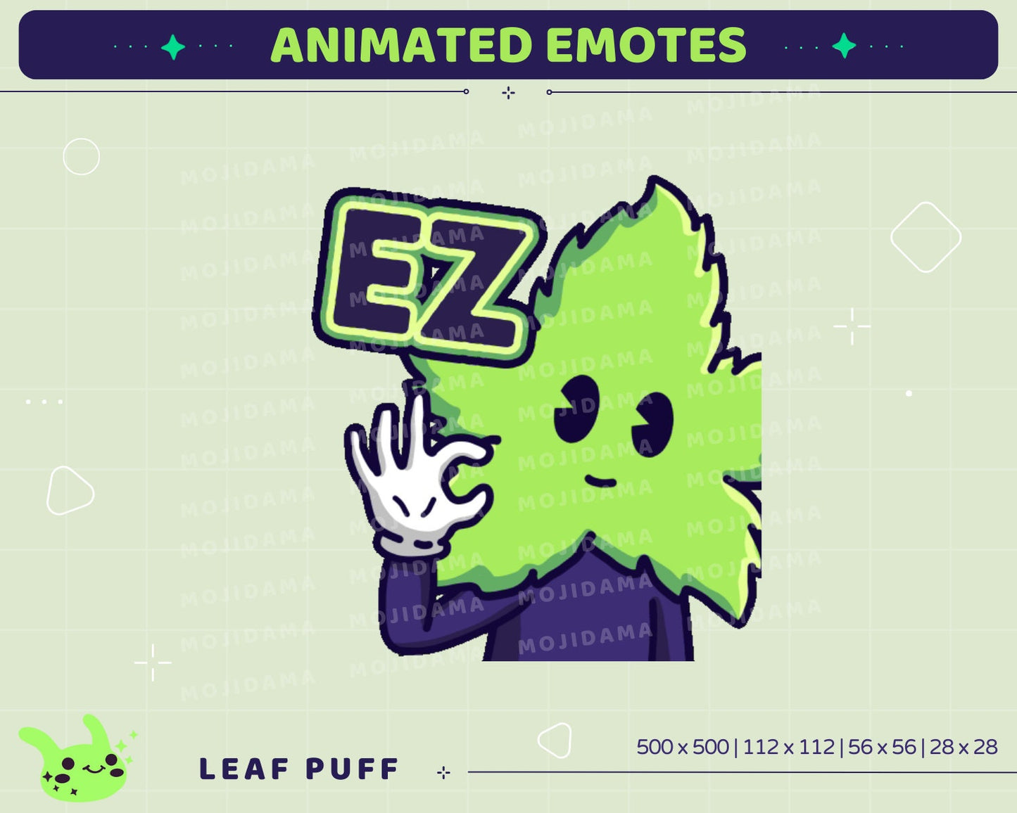 Leaf Emotes Animation Bundle: Funny Plant Twitch Stream Pack (GIF)