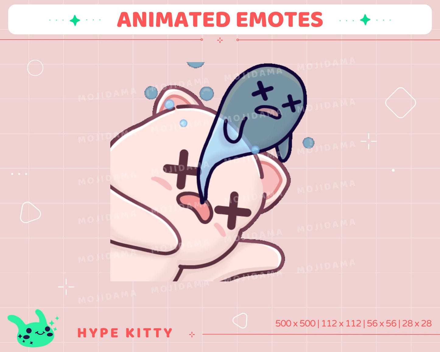 Hype Kitty Animated Emotes: Funny Twitch Stream Stickers (Digital Download)