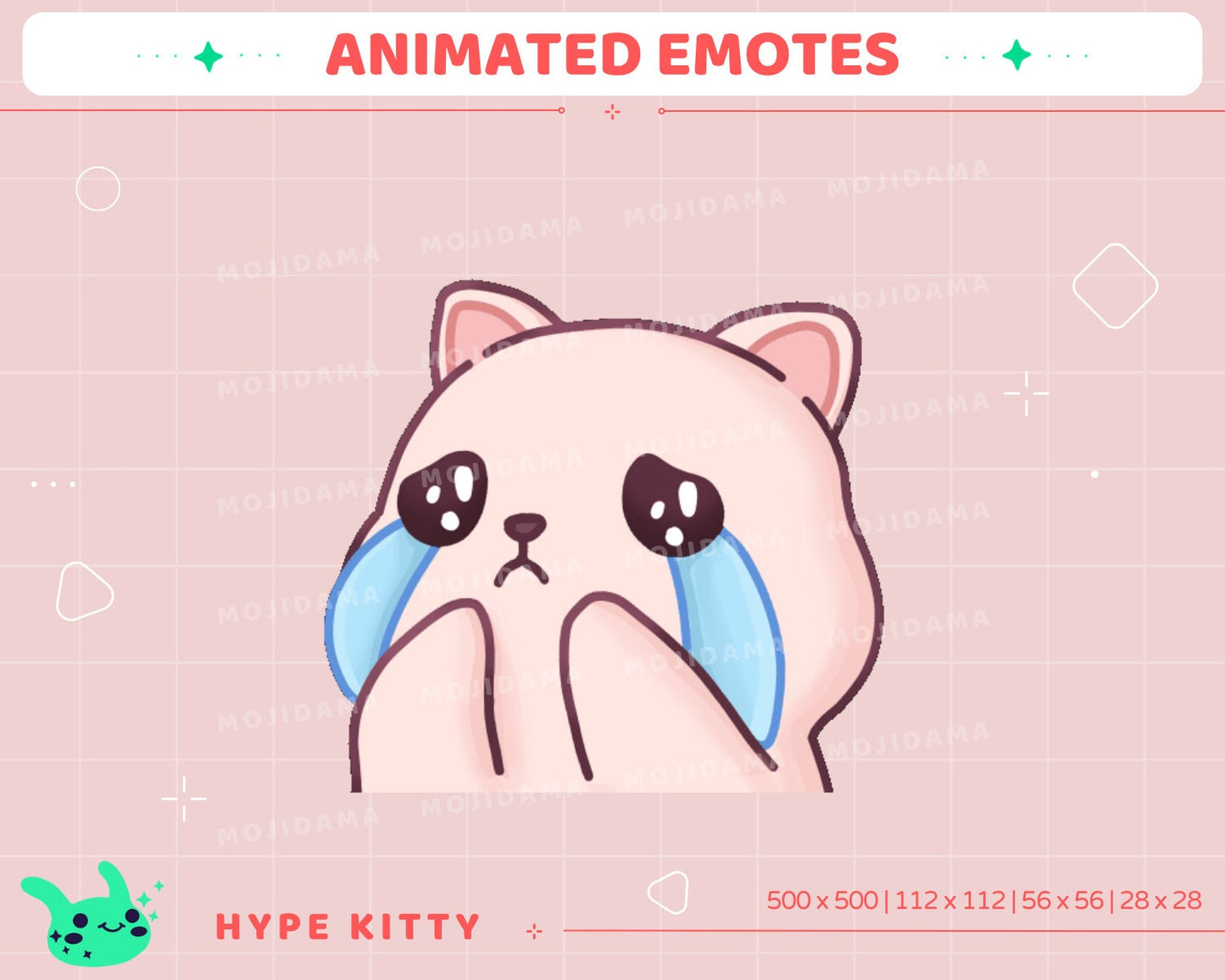 Hype Kitty Animated Emotes: Funny Twitch Stream Stickers (Digital Download)
