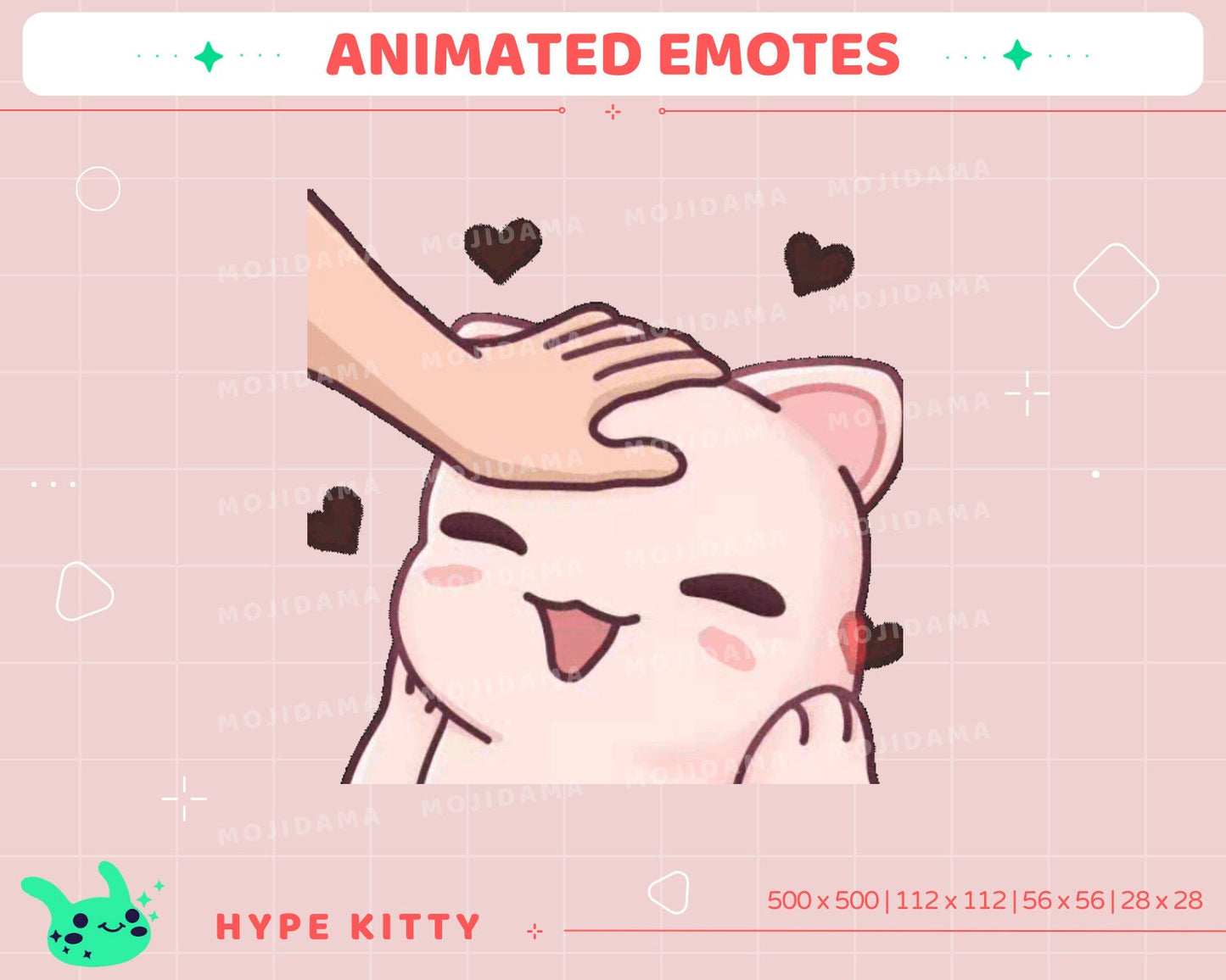 Hype Kitty Animated Emotes: Funny Twitch Stream Stickers (Digital Download)