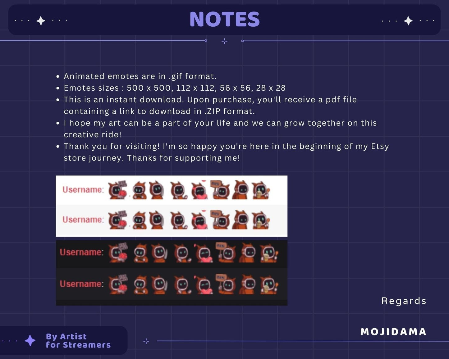 Furry Ghost Animated Emotes: Twitch Stream Pack (Digital Download)