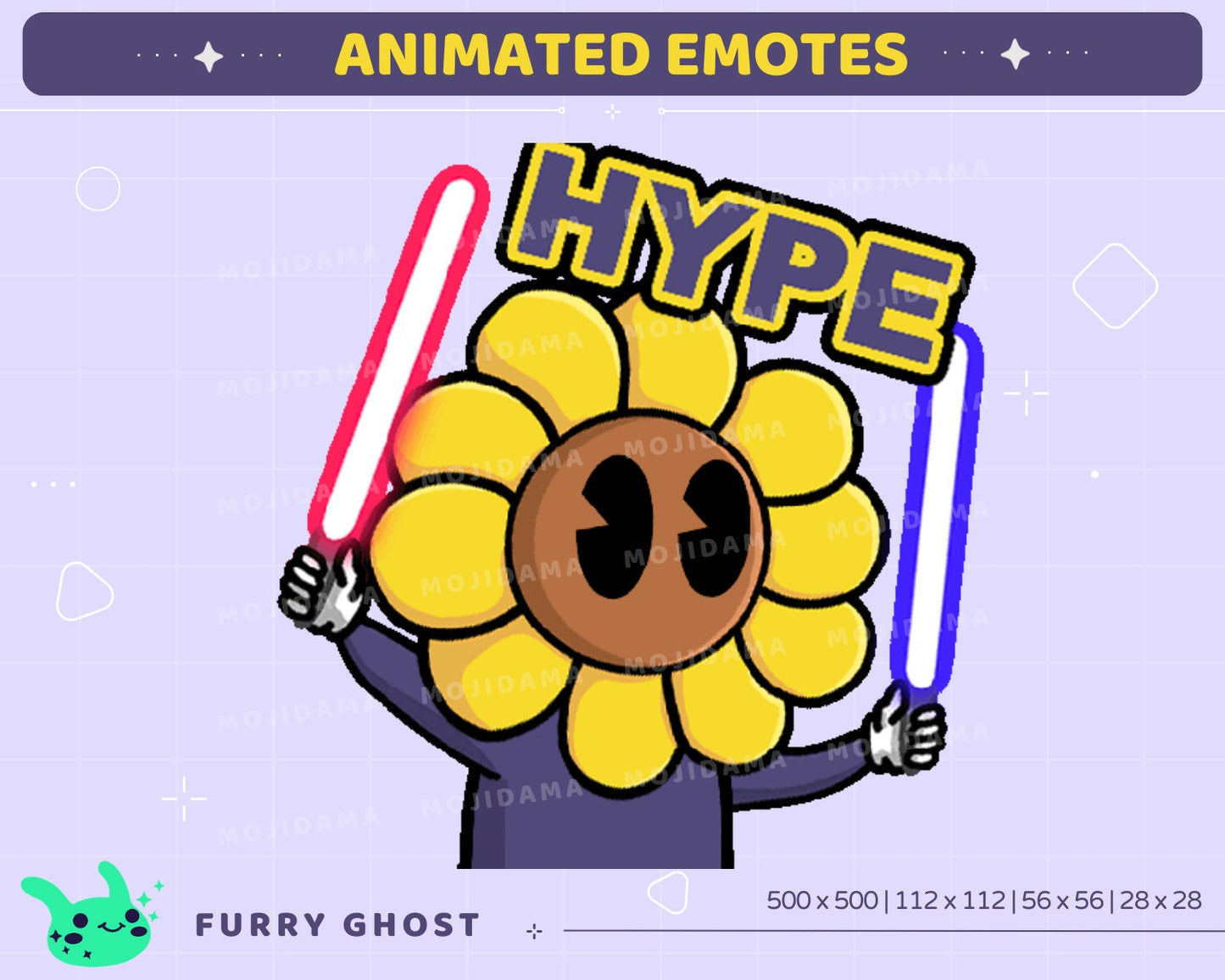 Flower Emotes Animation Funny Plant Animated Cute Emote Set Sus Sub Raid Ban Kawaii Yes Happy Sad Cat Bunny Twitch Kick Bundle Full Pack
