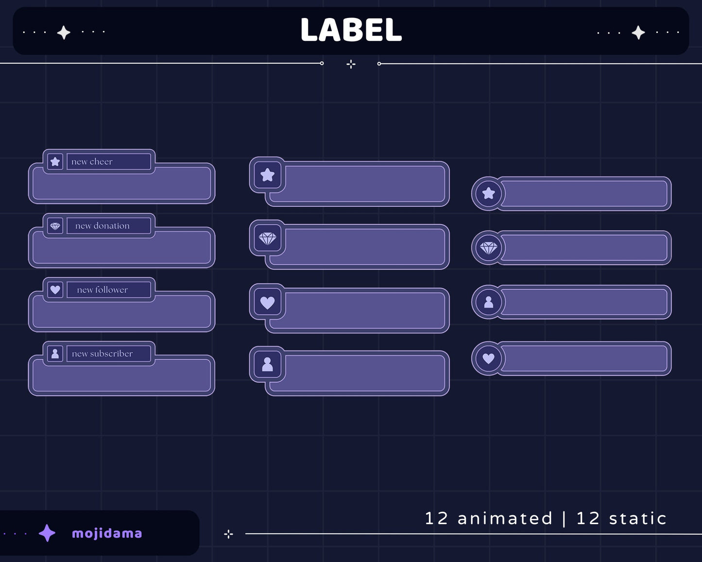 Galaxy Space Animation Stream Pack Dark Galaxy Star Animated Overlay Full Streaming Bundle Just Chatting Vtuber Friendly Emotes Panel Alerts