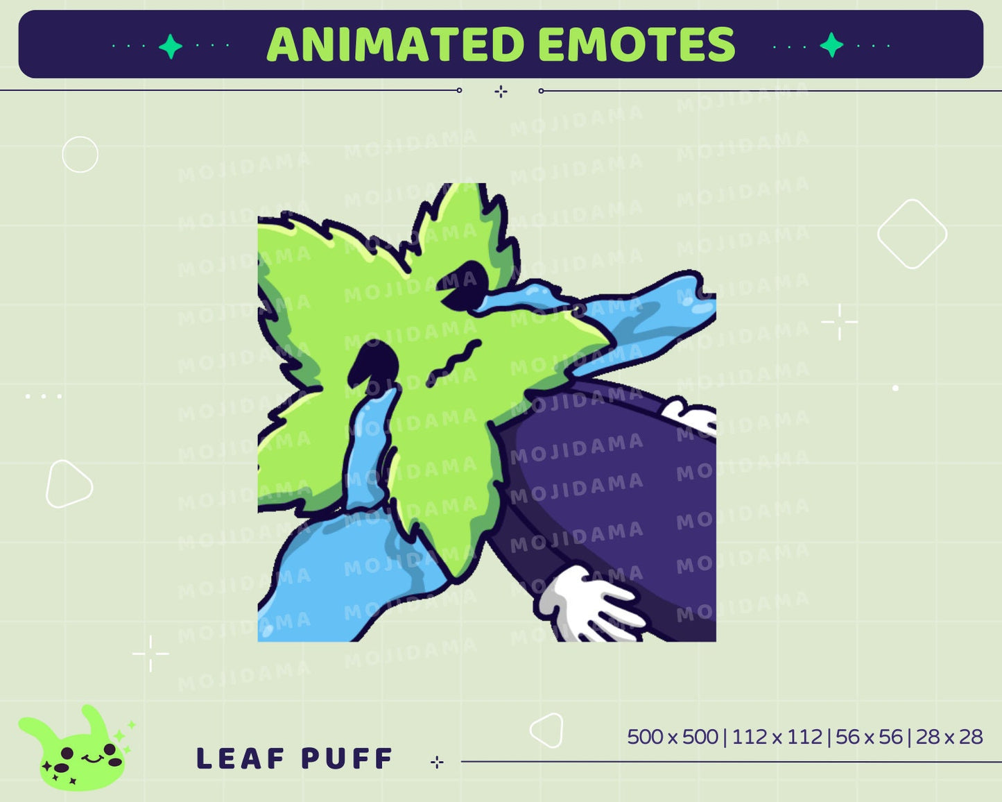Leaf Emotes Animation Bundle: Funny Plant Twitch Stream Pack (GIF)